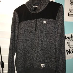 dark gray PINK VS half zip sweater